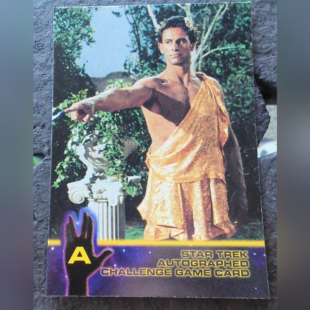 Star Trek Autograph Challenge Game Card A Michael Forrest Apollo 1998